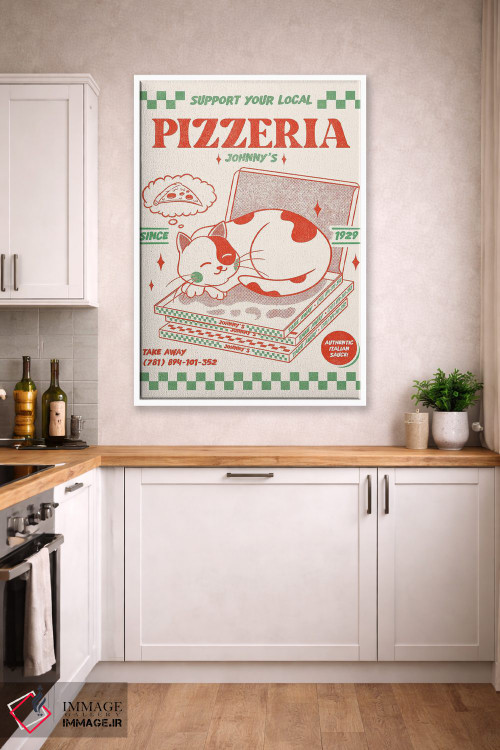 تابلو دکوراتیو پیتزافروشی محلی خود را حمایت کنید اثر رافائل گومز - D4W