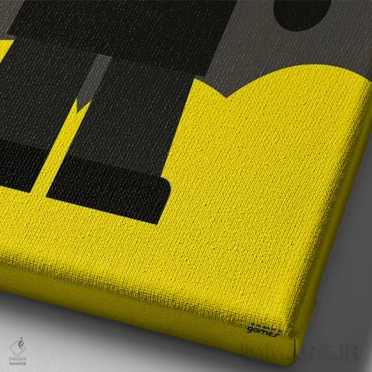 تابلو دکوراتیو بتمن اسباب بازی اثر رافائل گومز - نمای نزدیک بافت بوم