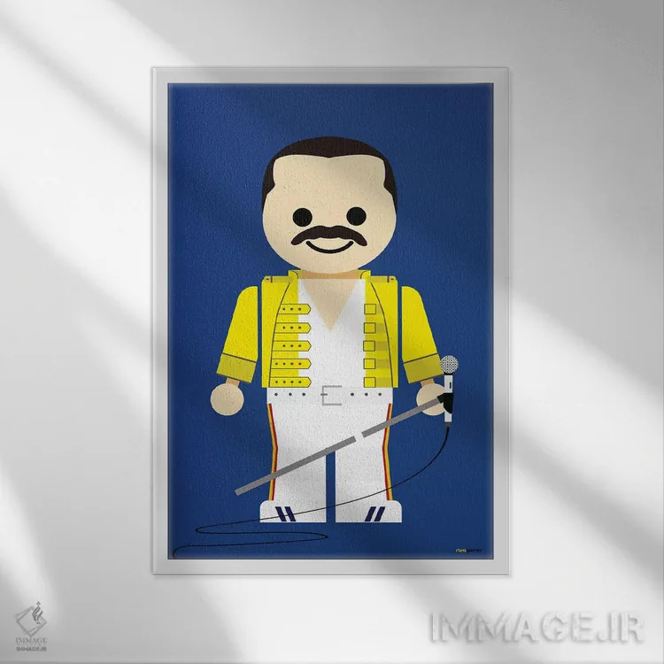 تابلو دکوراتیو فردی مرکوری اسباب بازی اثر رافائل گومز - نمای قابدار سفید