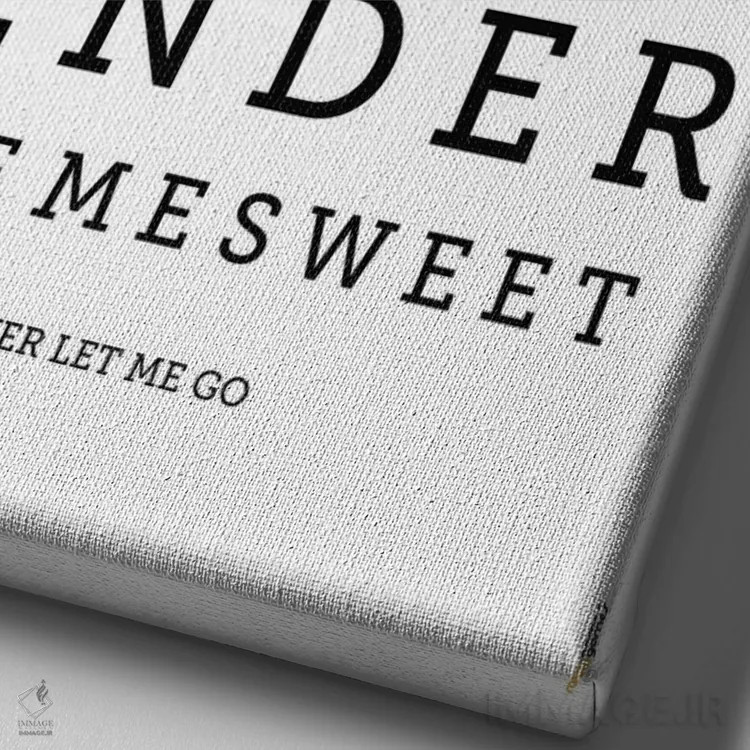 تابلو دکوراتیو دوستم بدار به نرمی اثر رافائل گومز - نمای نزدیک بافت بوم