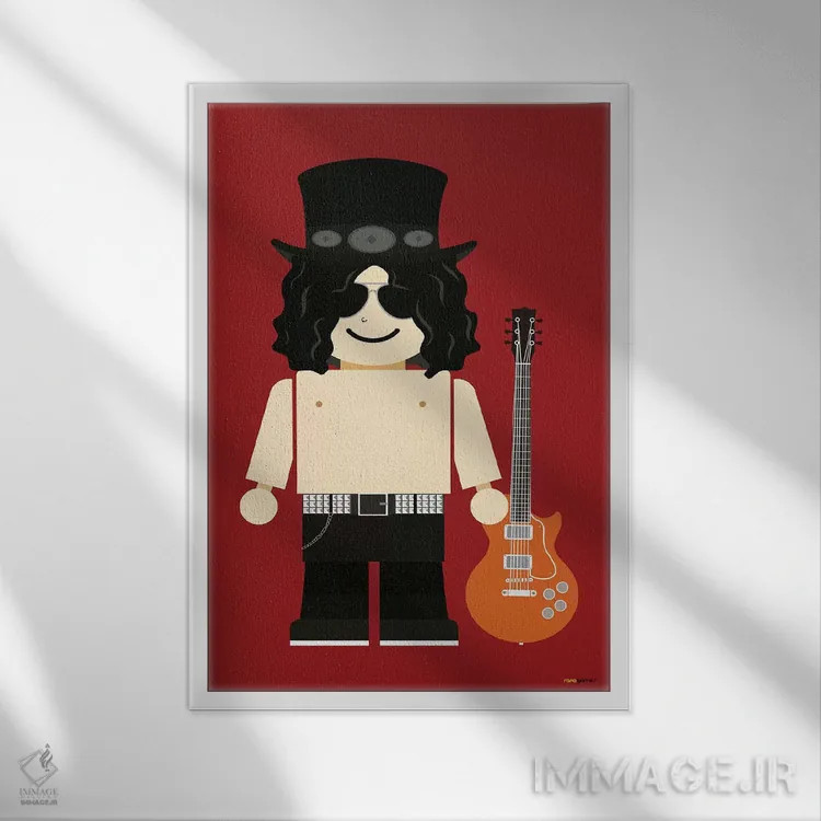 تابلو دکوراتیو اسلش اسباب بازی اثر رافائل گومز - نمای قابدار سفید