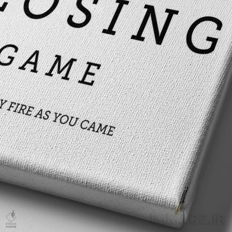 تابلو دکوراتیو عشق یک بازی باخت است اثر رافائل گومز - نمای نزدیک بافت بوم