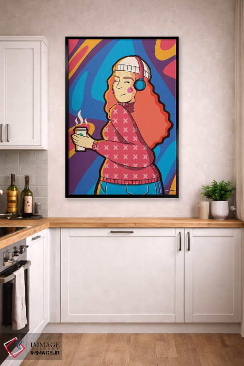 تابلو دکوراتیو اینستاگرل شماره ۴ اثر رافائل گومز - D3B