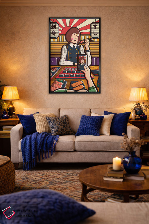 تابلو دکوراتیو اینستاگرل شماره ۷ اثر رافائل گومز - D4B