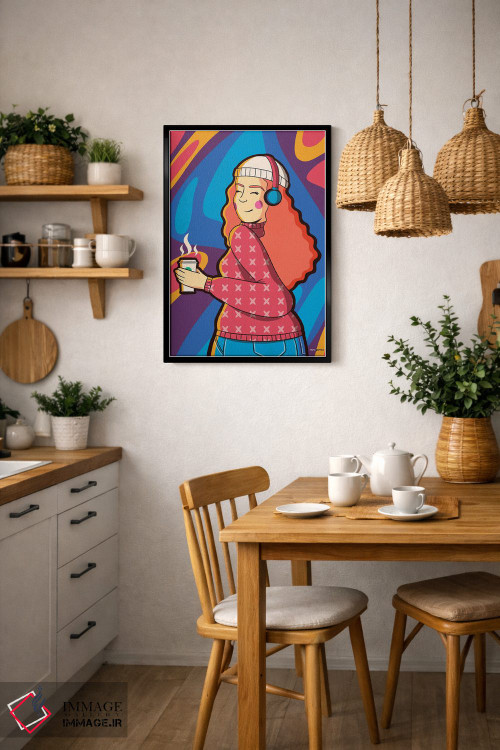 تابلو دکوراتیو اینستاگرل شماره ۴ اثر رافائل گومز - D6B