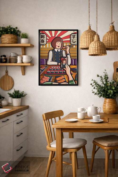 تابلو دکوراتیو اینستاگرل شماره ۷ اثر رافائل گومز - D6B