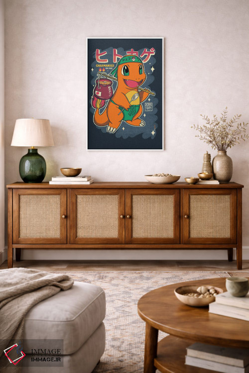 تابلو دکوراتیو چارماندر آشپز اثر رافائل گومز - D2W