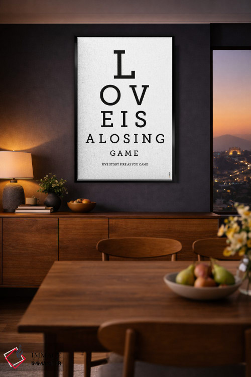 تابلو دکوراتیو عشق یک بازی باخت است اثر رافائل گومز - D2B