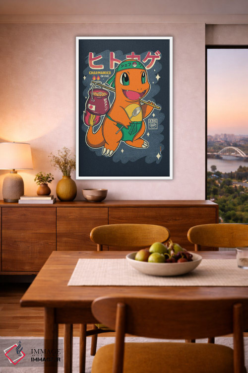 تابلو دکوراتیو چارماندر آشپز اثر رافائل گومز - D6W