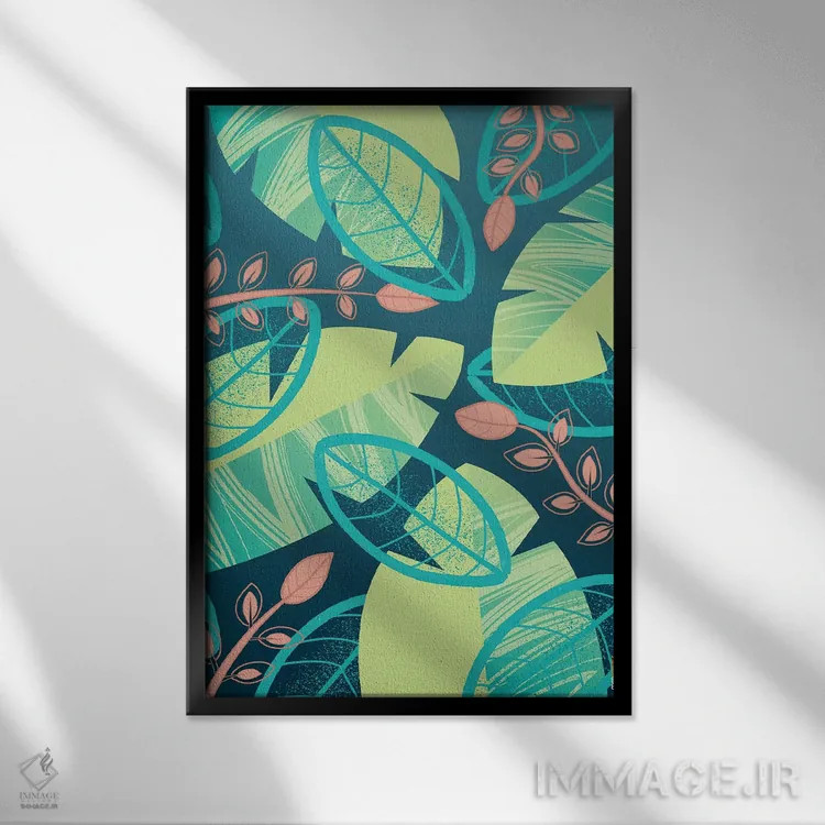 تابلو دکوراتیو برزیل گل ها شماره ۱ اثر رافائل گومز - نمای قابدار مشکی