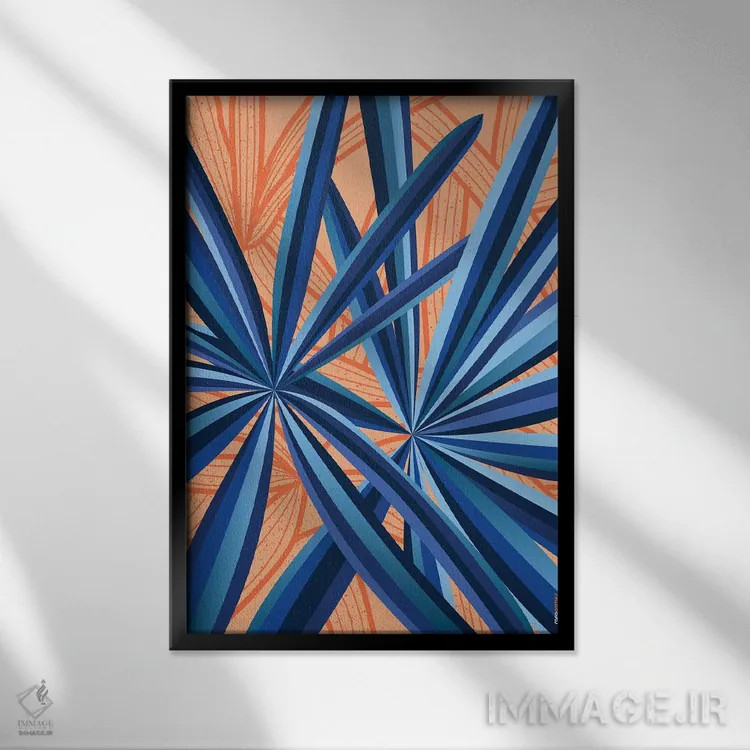 تابلو دکوراتیو برزیل گل ها شماره ۳ اثر رافائل گومز - نمای قابدار مشکی