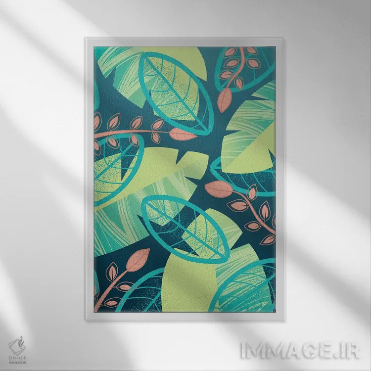 تابلو دکوراتیو برزیل گل ها شماره ۱ اثر رافائل گومز - نمای قابدار سفید