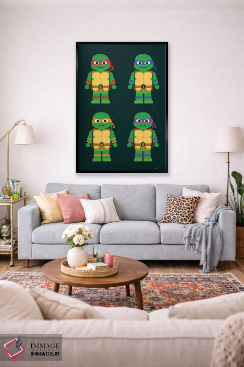 تابلو دکوراتیو لاک پشت های نینجا نوجوان جهش یافته اسباب بازی اثر رافائل گومز - D1B