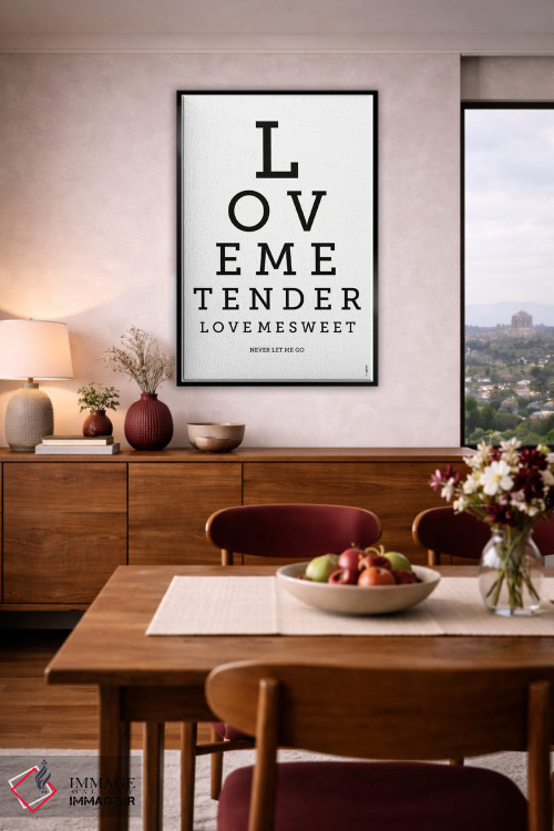 تابلو دکوراتیو دوستم بدار به نرمی اثر رافائل گومز - D4B