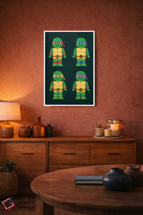 تابلو دکوراتیو لاک پشت های نینجا نوجوان جهش یافته اسباب بازی اثر رافائل گومز - D3W