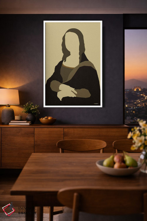 تابلو مینیمال مونالیزا اثر رافائل گومز - D4W