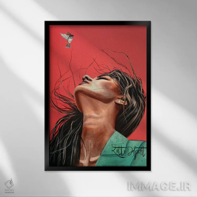 تابلو دکوراتیو سرت را بالا نگه دار اثر روت آرت کرییشنز - نمای قابدار مشکی