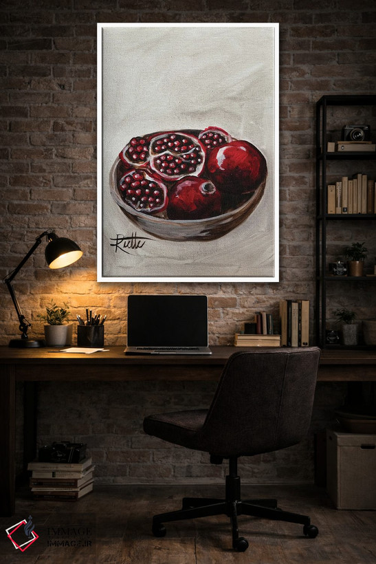 تابلو دکوراتیو انارها در کاسه اثر روت آرت کرییشنز - D5W