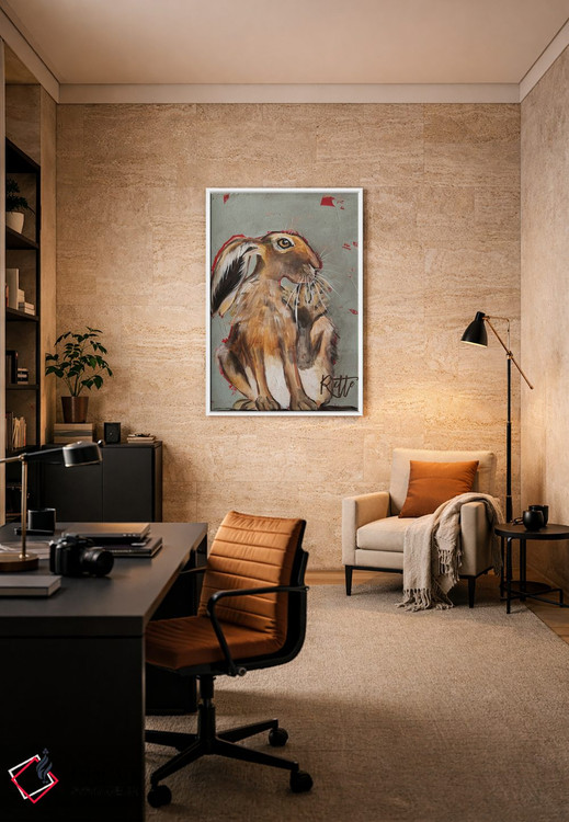 تابلو دکوراتیو خرگوش یک اثر روت آرت کرییشنز - D6W