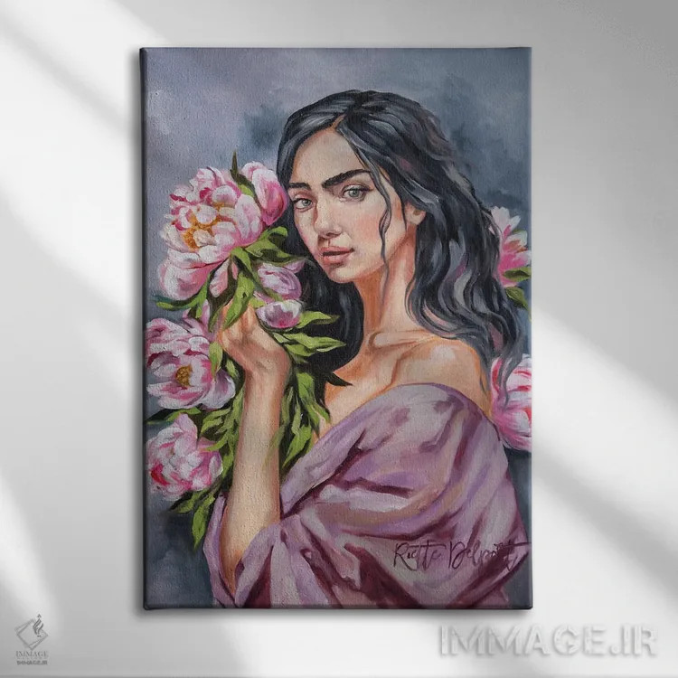 تابلو دکوراتیو در لحظه زندگی کن اثر روت آرت کرییشنز - نمای روبهرو روی دیوار
