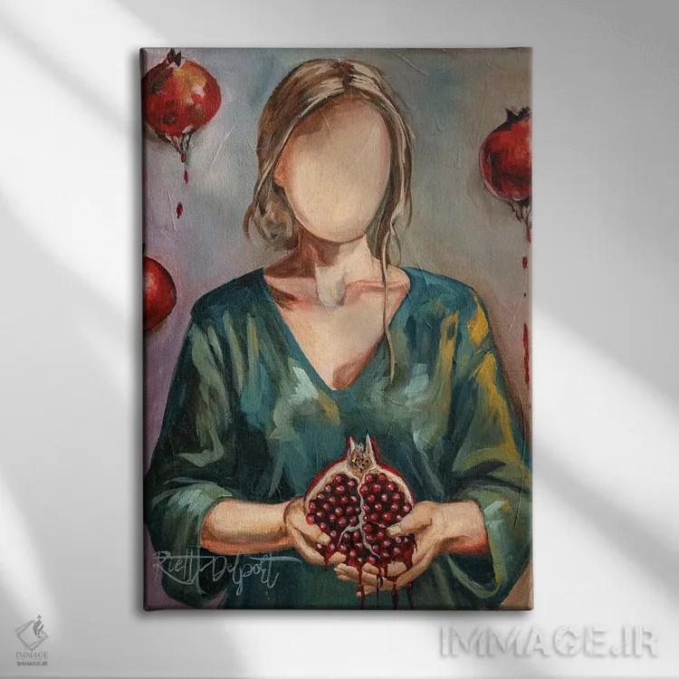 تابلو دکوراتیو انار شکرگزار اثر روت آرت کرییشنز - نمای روبهرو روی دیوار
