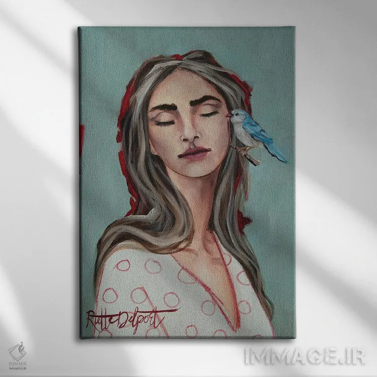 تابلو دکوراتیو آرامش اثر روت آرت کرییشنز - نمای روبهرو روی دیوار