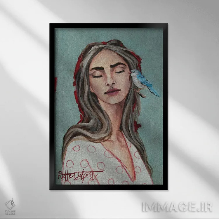تابلو دکوراتیو آرامش اثر روت آرت کرییشنز - نمای قابدار مشکی