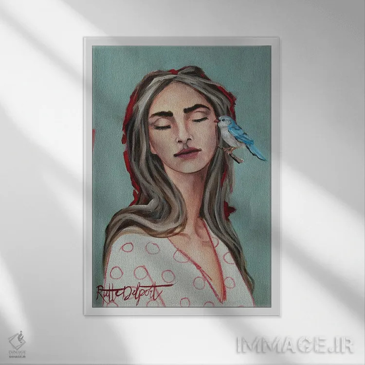 تابلو دکوراتیو آرامش اثر روت آرت کرییشنز - نمای قابدار سفید