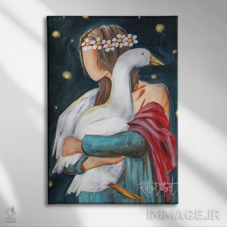 تابلو دکوراتیو شب پرستاره اثر روت آرت کرییشنز - نمای روبهرو روی دیوار