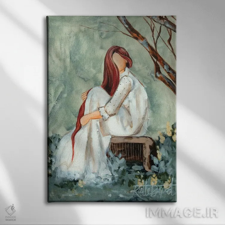 تابلو دکوراتیو به دل طبیعت وحشی اثر روت آرت کرییشنز - نمای روبهرو روی دیوار