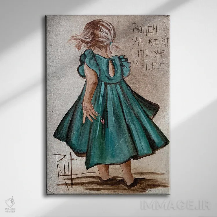 تابلو دکوراتیو او سرسخت است اثر روت آرت کرییشنز - نمای روبهرو روی دیوار