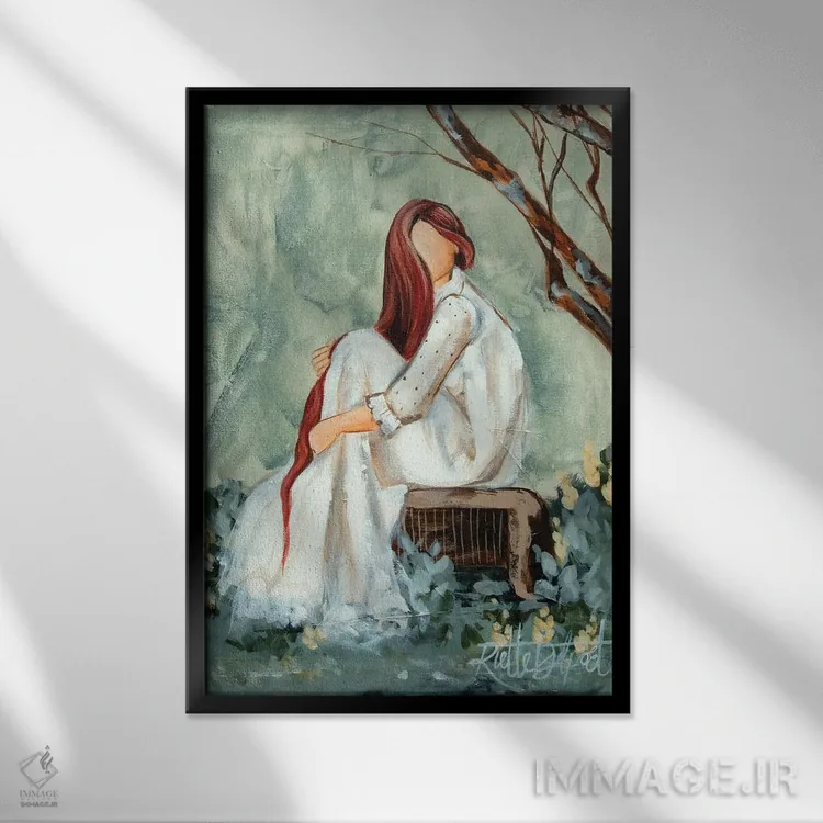 تابلو دکوراتیو به دل طبیعت وحشی اثر روت آرت کرییشنز - نمای قابدار مشکی