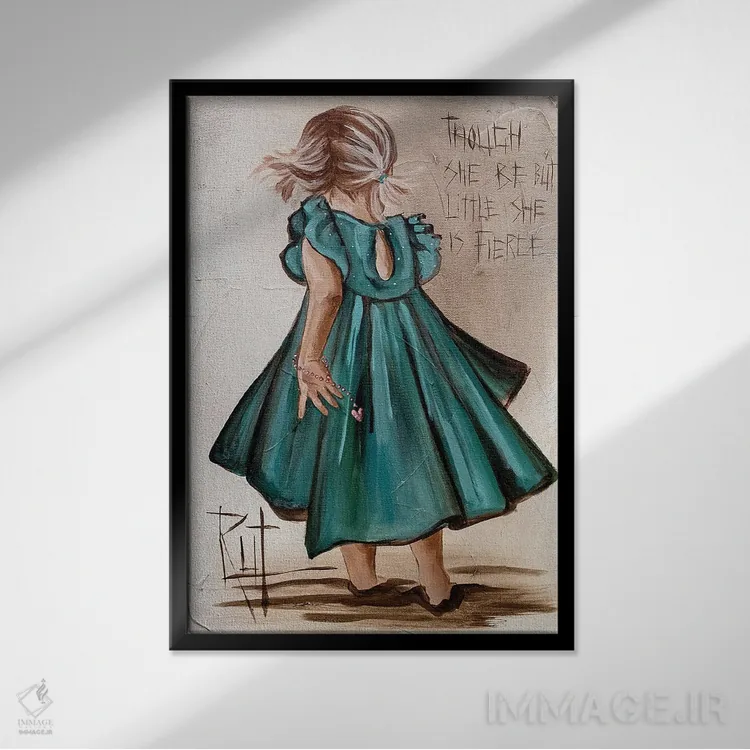 تابلو دکوراتیو او سرسخت است اثر روت آرت کرییشنز - نمای قابدار مشکی