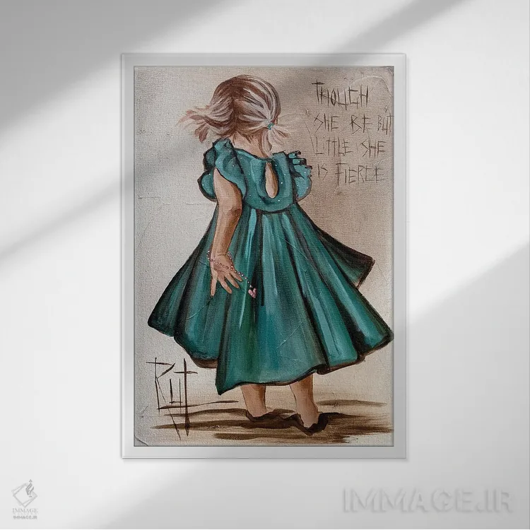 تابلو دکوراتیو او سرسخت است اثر روت آرت کرییشنز - نمای قابدار سفید