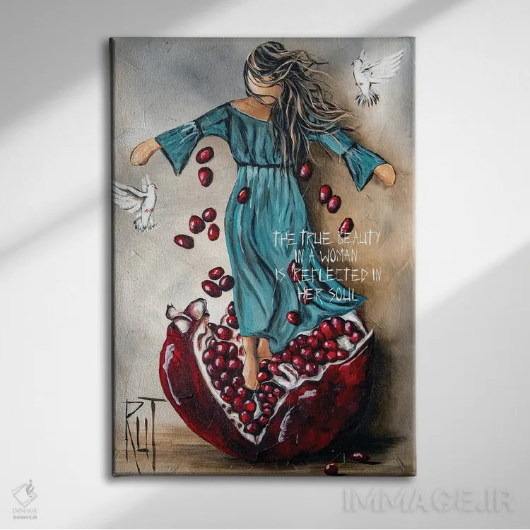 تابلو دکوراتیو زیبایی واقعی اثر روت آرت کرییشنز - نمای روبهرو روی دیوار