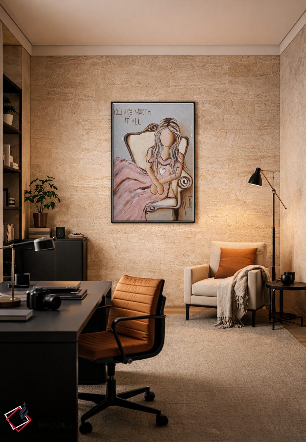 تابلو دکوراتیو تو باارزش هستی اثر روت آرت کرییشنز - D6B