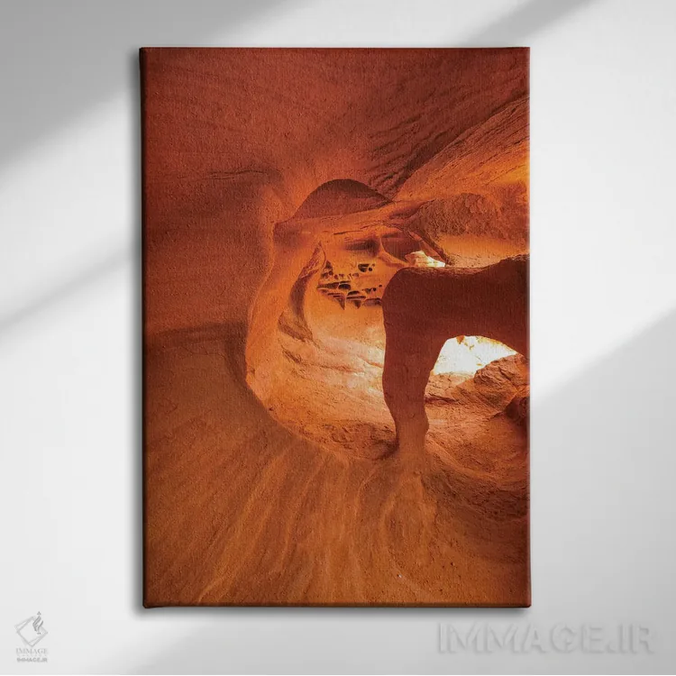 تابلو دکوراتیو Fire Cave, Valley Of Fire State Park, Nevada, USA,طاق سنگی با… اثر راس بیشاپ - نمای روبهرو روی دیوار