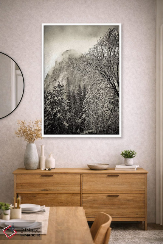 تابلو دکوراتیو Yosemite National Park, California, USA,ال کپیتان و بلوط سیاه… اثر راس بیشاپ - D2W