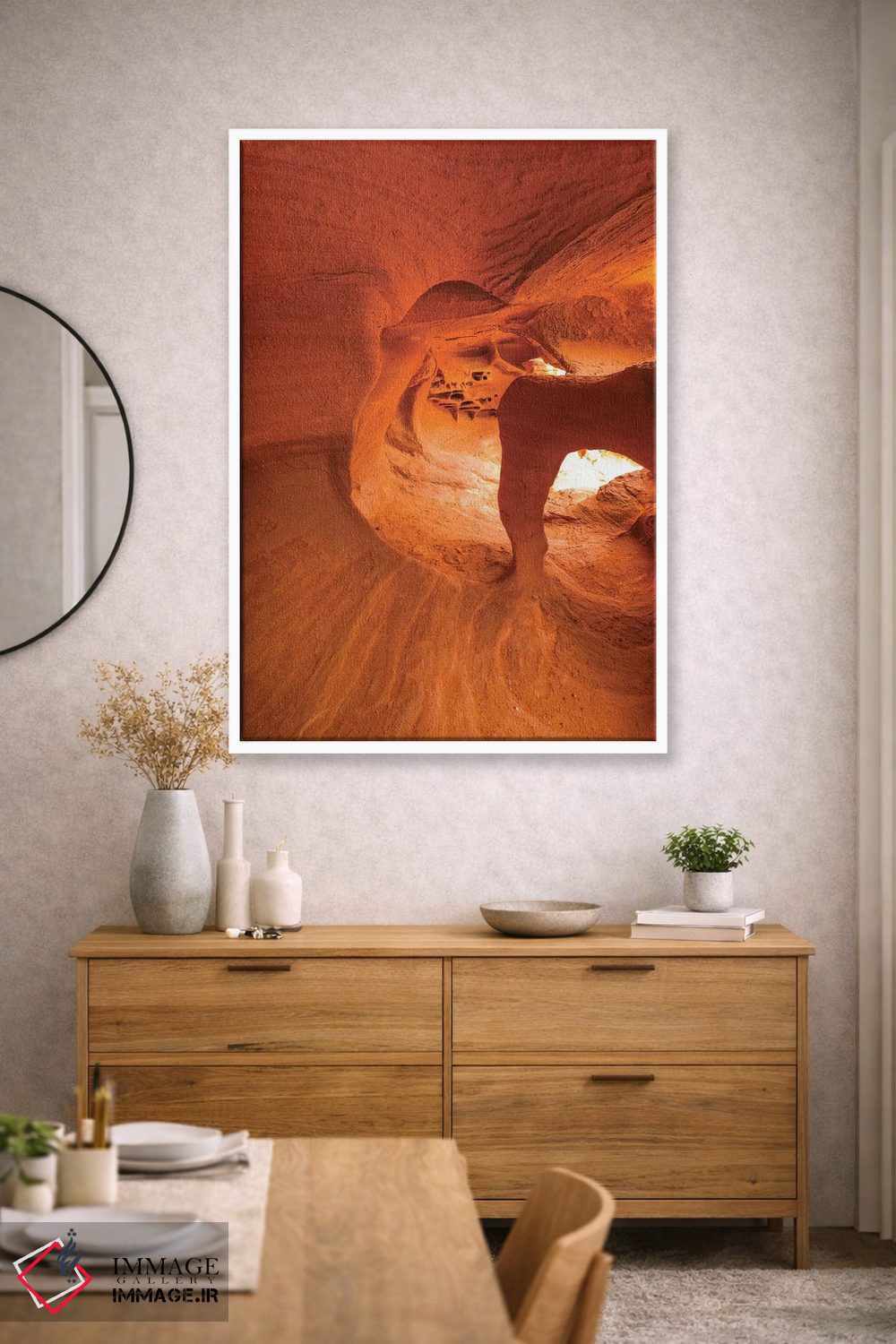 تابلو دکوراتیو Fire Cave, Valley Of Fire State Park, Nevada, USA,طاق سنگی با… اثر راس بیشاپ - D1W