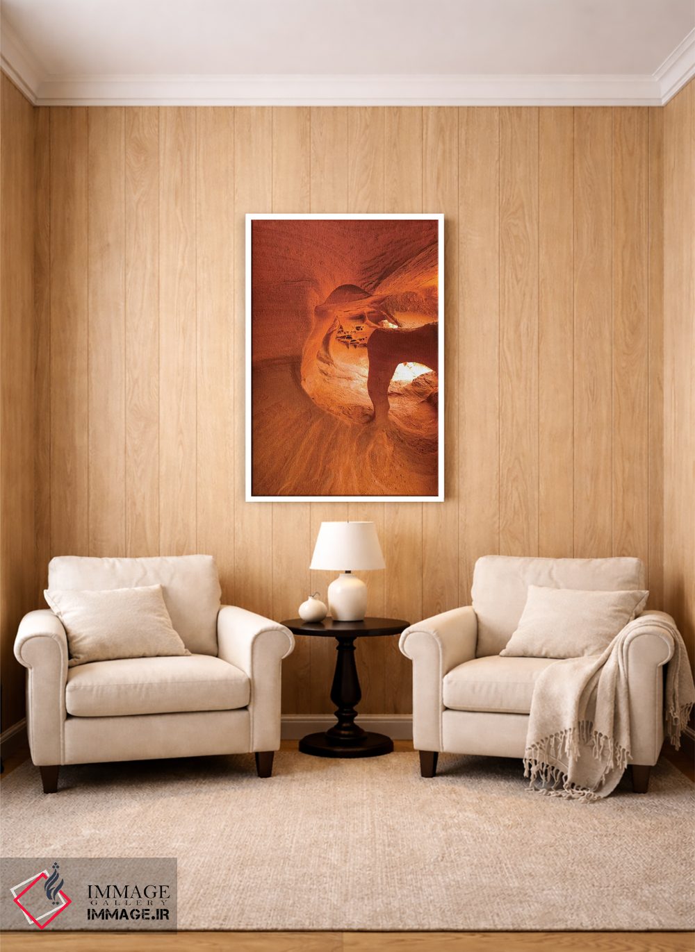 تابلو دکوراتیو Fire Cave, Valley Of Fire State Park, Nevada, USA,طاق سنگی با… اثر راس بیشاپ - D2W