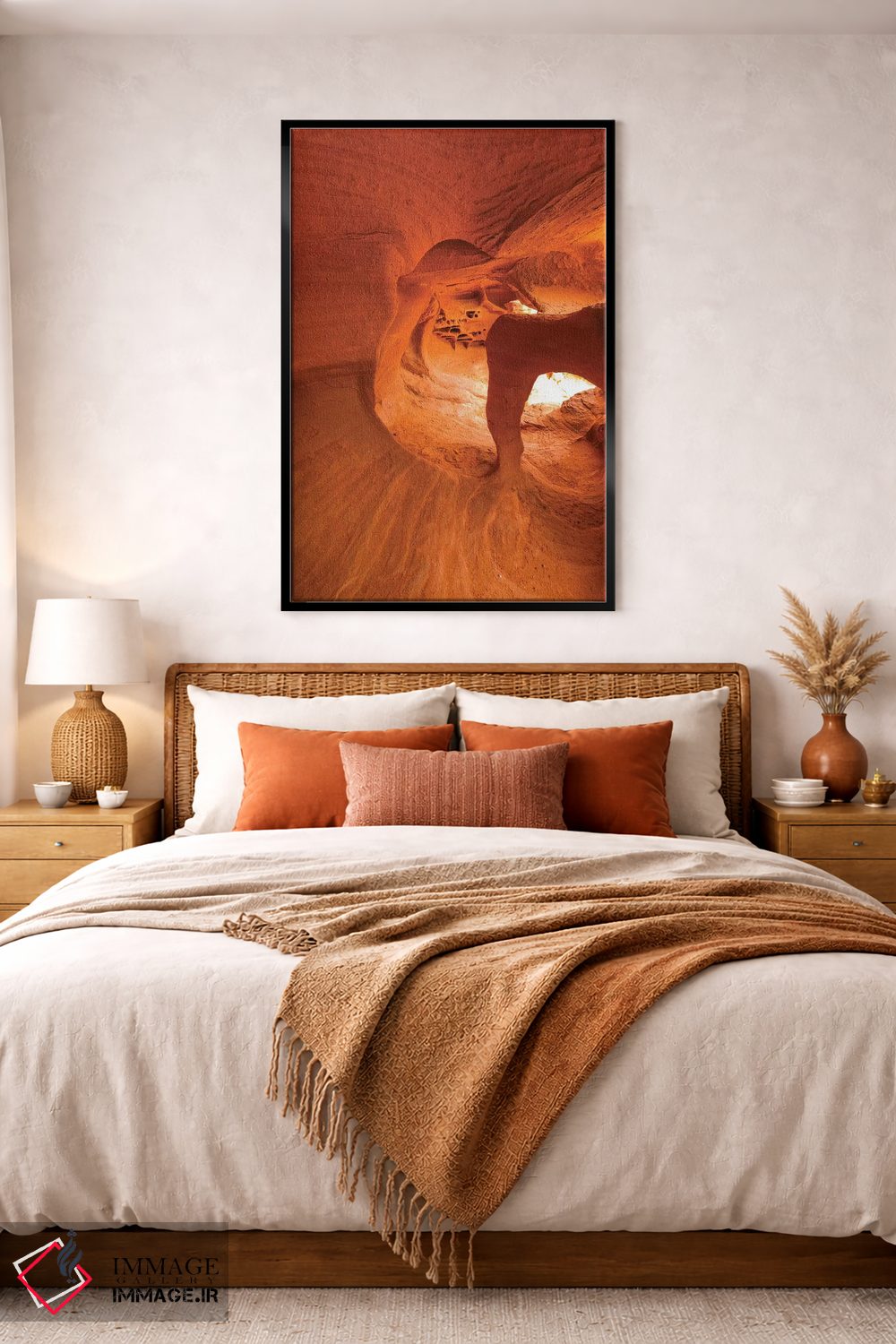 تابلو دکوراتیو Fire Cave, Valley Of Fire State Park, Nevada, USA,طاق سنگی با… اثر راس بیشاپ - D4B