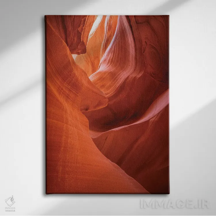 تابلو دکوراتیو Lower Antelope Canyon, Navajo Indian Reservation, Arizona, US… اثر راس بیشاپ - نمای روبهرو روی دیوار