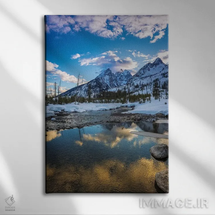 تابلو دکوراتیو Grand Teton National Park, Wyoming, USA,طوفان بر فراز تتون از… اثر راس بیشاپ - نمای روبهرو روی دیوار