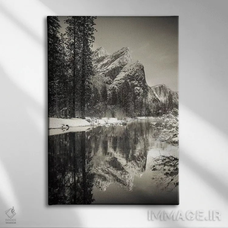 تابلو دکوراتیو Yosemite National Park, California, USA I,سه برادر بر فراز رو… اثر راس بیشاپ - نمای روبهرو روی دیوار