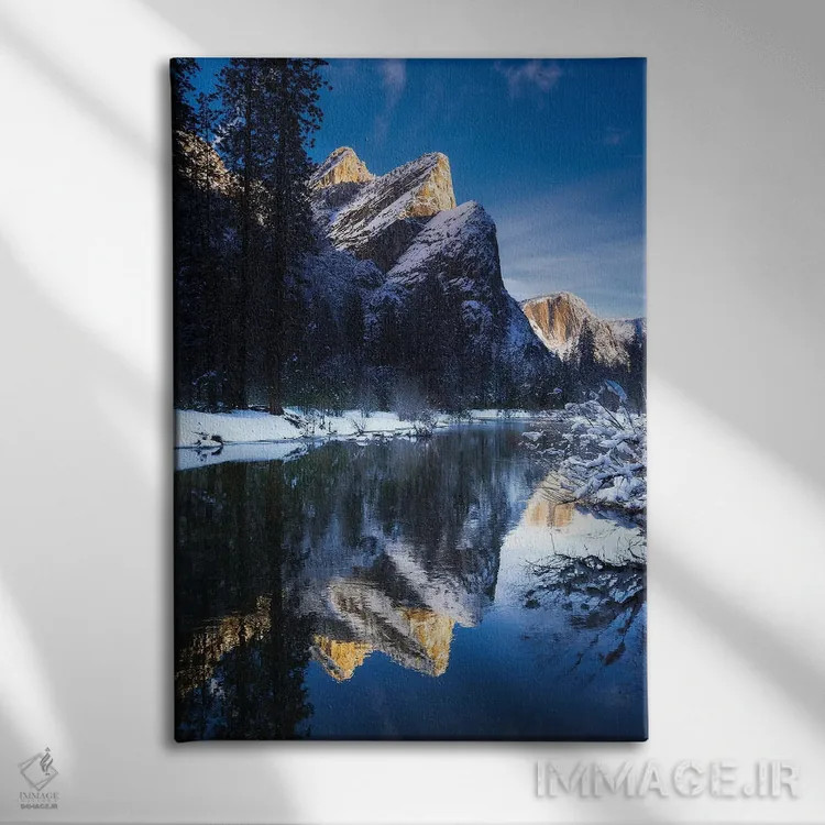 تابلو دکوراتیو Yosemite National Park, California, USA II,سه برادر بر فراز ر… اثر راس بیشاپ - نمای روبهرو روی دیوار