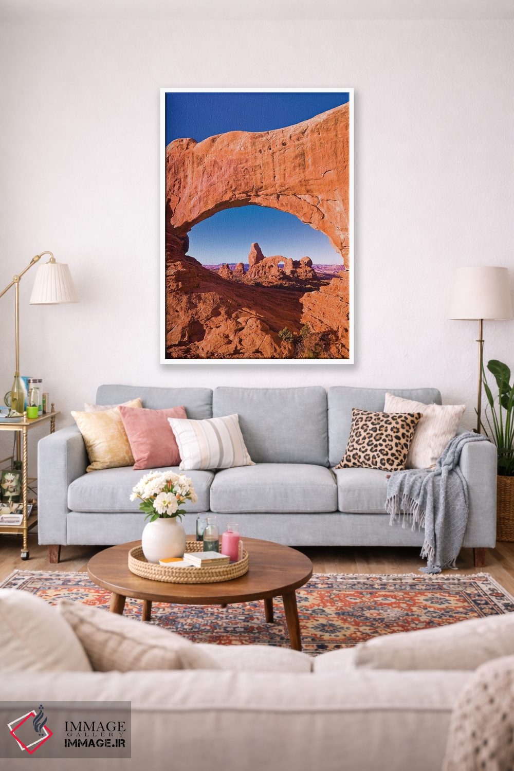 تابلو دکوراتیو Arches National Park, Utah, USA,نور صبحگاهی بر طاقک برجکی از… اثر راس بیشاپ - D1W