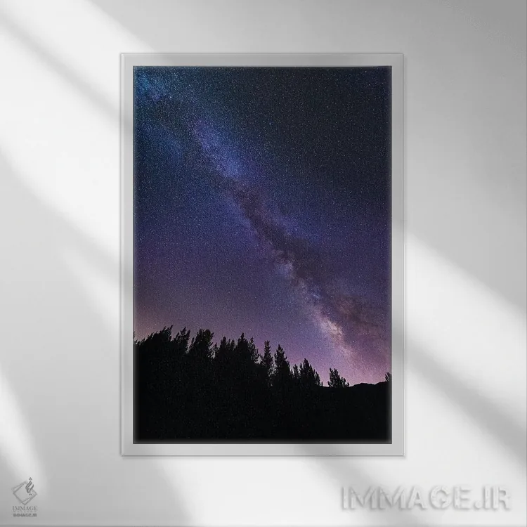 تابلو دکوراتیو Los Padres National Forest, California, USA,راه شیری بر فراز… اثر راس بیشاپ - نمای قابدار سفید