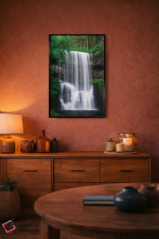 تابلو دکوراتیو Silver Falls State Park, Oregon, USA.,آبشار جنوبی پایینی، پار… اثر راس بیشاپ - D6B