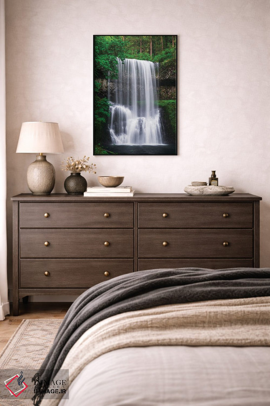 تابلو دکوراتیو Silver Falls State Park, Oregon, USA.,آبشار جنوبی پایینی، پار… اثر راس بیشاپ - D5B
