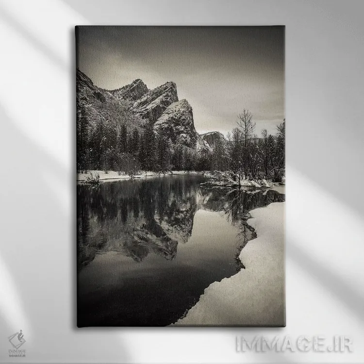 تابلو دکوراتیو Yosemite National Park, California, USA IV,سه برادر بر فراز ر… اثر راس بیشاپ - نمای روبهرو روی دیوار